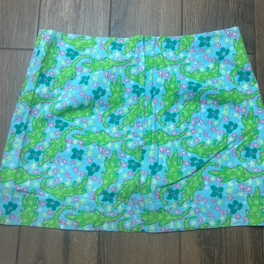 Lilly Pulitzer Alberta Gator Skort Size 6 Blue Green Alligator Golf Tennis - Picture 2 of 7
